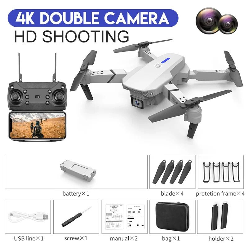 E88 ProИнтеллектуальный складн – обзор и цена Drone Camera Wide Angle